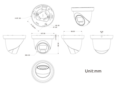 LONGSE υβριδική κάμερα CMSDTHC500FKEW, 2.8mm, 8MP, IP65, LED έως 25m