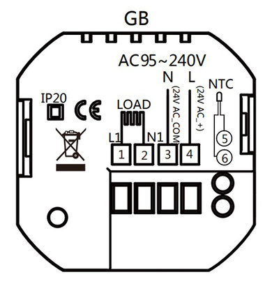 Smart θερμοστάτης χώρου BHT-009GBLW, πετρελαίου, Wi-Fi, μαύρος