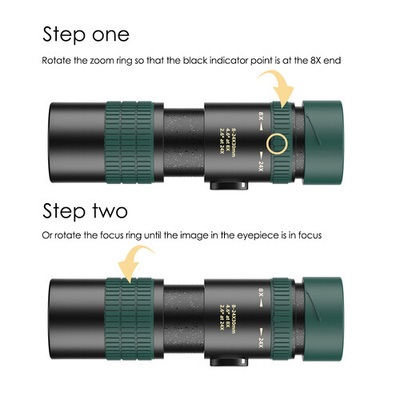 APEXEL μονοκυάλι APS-8-24X30, 8x-24x zoom, Φ 30mm, μαύρο