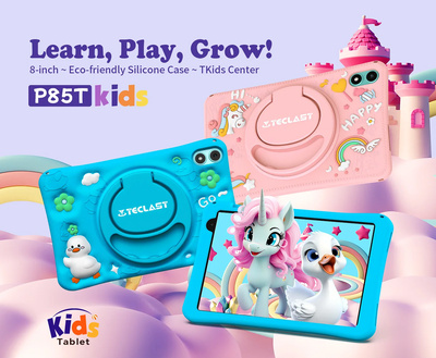 TECLAST tablet P85T Kids, 8" HD, 4/64GB, Android 13, 5000mAh, μπλε