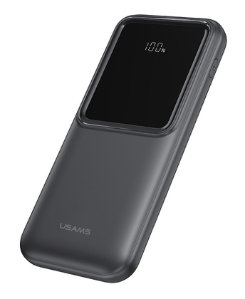 USAMS power bank US-CD194 με καλώδια, 5x έξοδοι, 10000mAh, 10W, μαύρο