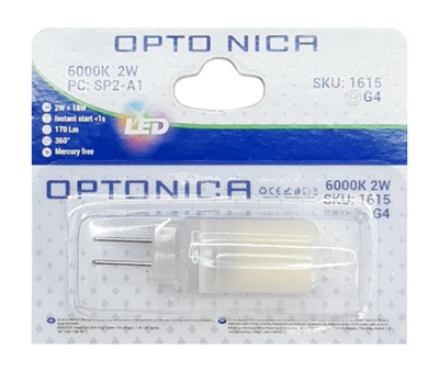 OPTONICA LED λάμπα 1615, 2W, 6000K, 170lm, G4