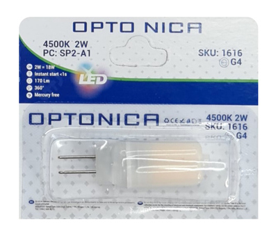 OPTONICA LED λάμπα 1616, 2W, 4500K, 170lm, G4