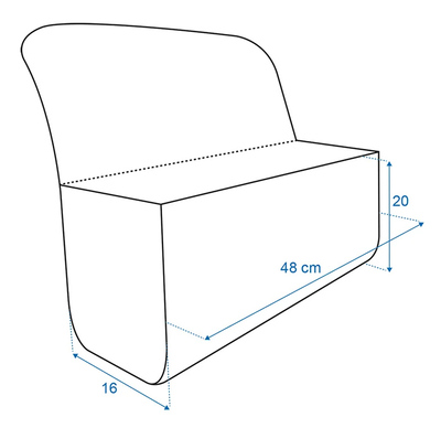 PROPLUS θήκη οργάνωσης αυτοκινήτου 540227, 48x16x20cm, γκρι