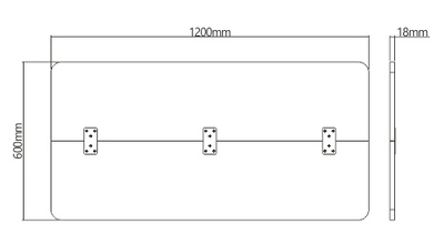 BRATECK επιφάνεια γραφείου TP12060R-2P, 120x60x1.8cm, μπεζ ξύλινη