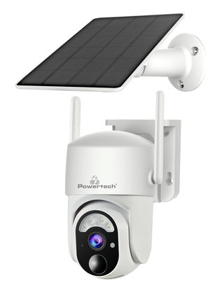 POWERTECH smart ηλιακή κάμερα PT-1177, 4MP, WiFi, SD, PTZ, IP65