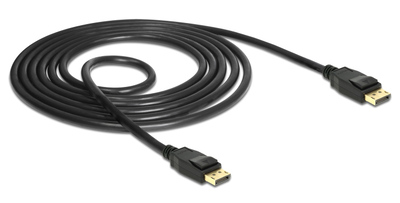 DELOCK καλώδιο DisplayPort 1.2 85508, 4K/60Hz, 21.6 Gbps, 1.5m, μαύρο