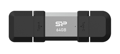 SILICON POWER USB Flash Drive C51, USB/USB-C, 64GB, 120MBps, ασημί