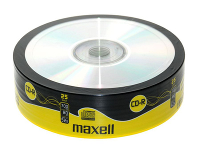 MAXELL CD-R 624035-40, 700ΜΒ, 80min, 52x speed, spindle pack 25τμχ