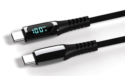 LEMI 100W Nylon Braid Digital Display USB Cable
