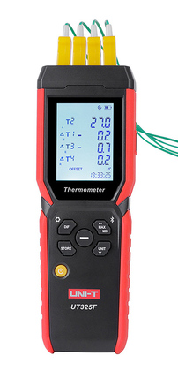 UNI-T ψηφιακό θερμόμετρο UT325F, 4 καναλιών θερμοστοιχείων, Bluetooth