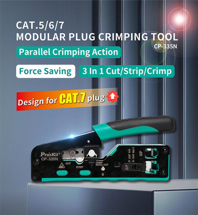 PROSKIT πρέσα ακροδεκτών CP-335N για καλώδια δικτύου CAT 5/6/7
