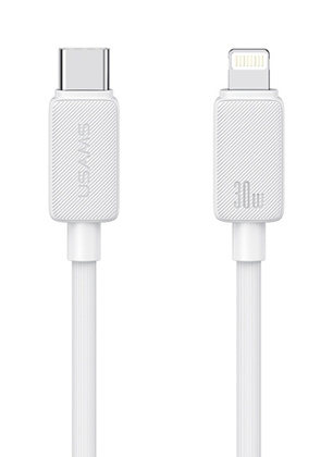 USAMS καλώδιο Lightning σε USB-C US-SJ692, 30W, 480Mbps, 1m, λευκό