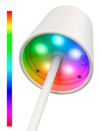GOOBAY επιτραπέζιο φωτιστικό 73928, RGB, επαναφορτιζόμενο, λευκό