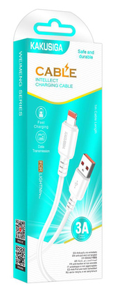 KAKUSIGA καλώδιο Lightning σε USB KSC-982, 15W, 480Mbps, 1m, λευκό KAKUSIGA καλώδιο Lightning σε USB KSC-982, 15W, 480Mbps, 1m, λευκό