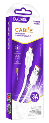 KAKUSIGA καλώδιο micro USB σε USB KSC-982, 15W, 480Mbps, 1m, λευκό KAKUSIGA καλώδιο micro USB σε USB KSC-982, 15W, 480Mbps, 1m, λευκό