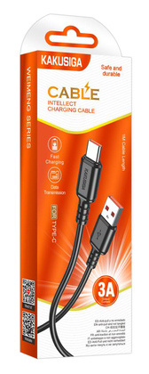 KAKUSIGA καλώδιο USB-C σε USB KSC-982, 15W, 480Mbps, 1m, μαύρο KAKUSIGA καλώδιο USB-C σε USB KSC-982, 15W, 480Mbps, 1m, μαύρο