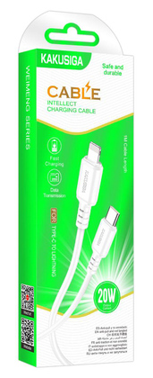 KAKUSIGA καλώδιο Lightning σε USB-C KSC-982, 20W, 480Mbps, 1m, λευκό KAKUSIGA καλώδιο Lightning σε USB-C KSC-982, 20W, 480Mbps, 1m, λευκό
