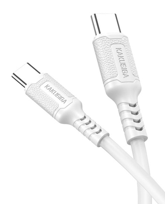 KAKUSIGA καλώδιο USB-C σε USB-C KSC-984, σιλικόνης, 60W, 480Mbps, 1m, λευκό KAKUSIGA καλώδιο USB-C σε USB-C KSC-984, σιλικόνης, 60W, 480Mbps, 1m, λευκό