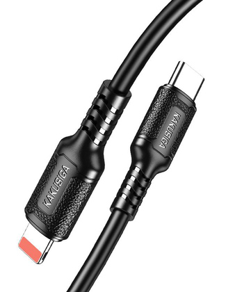 KAKUSIGA καλώδιο Lightning σε USB-C KSC-984, σιλικόνης, 27W, 480Mbps, 1m, μαύρο KAKUSIGA καλώδιο Lightning σε USB-C KSC-984, σιλικόνης, 27W, 480Mbps, 1m, μαύρο