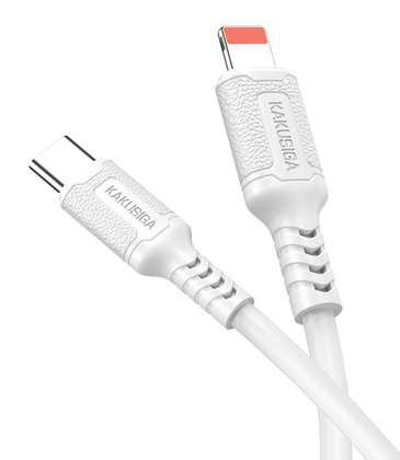 KAKUSIGA καλώδιο Lightning σε USB-C KSC-984, σιλικόνης, 27W, 480Mbps, 1m, λευκό KAKUSIGA καλώδιο Lightning σε USB-C KSC-984, σιλικόνης, 27W, 480Mbps, 1m, λευκό