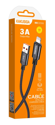 KAKUSIGA καλώδιο Lightning σε USB KSC-970, 15W, 480Mbps, 1m, μαύρο KAKUSIGA καλώδιο Lightning σε USB KSC-970, 15W, 480Mbps, 1m, μαύρο