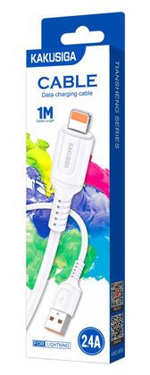 KAKUSIGA καλώδιο Lightning σε USB KSC-805, 12W, 480Mbps, 1m, λευκό KAKUSIGA καλώδιο Lightning σε USB KSC-805, 12W, 480Mbps, 1m, λευκό
