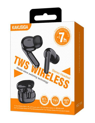 KAKUSIGA earphones με θήκη φόρτισης KSC-1116, True Wireless, 13mm, 40/320mAh, μαύρα KAKUSIGA earphones με θήκη φόρτισης KSC-1116, True Wireless, 13mm, 40/320mAh, μαύρα