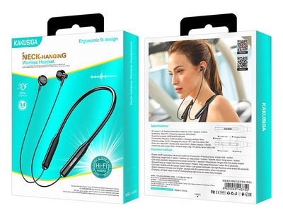 KAKUSIGA earphones KSC-1472 με μαγνήτη, Bluetooth, 10mm, 130mAh, μαύρα KAKUSIGA earphones KSC-1472 με μαγνήτη, Bluetooth, 10mm, 130mAh, μαύρα