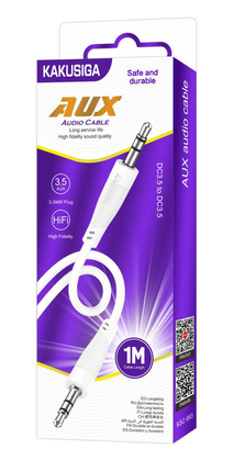 KAKUSIGA καλώδιο ήχου 3.5mm KSC-893, AUX, 1m, λευκό KAKUSIGA καλώδιο ήχου 3.5mm KSC-893, AUX, 1m, λευκό