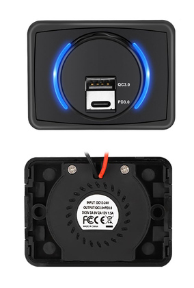 POWERTECH πρίζα USB για σκάφη & οχήματα PTL-027, USB & USB-C POWERTECH πρίζα USB για σκάφη & οχήματα PTL-027, USB & USB-C