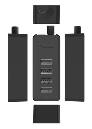 ORICO USB hub W5P-U2, 4x θυρών, USB 2.0, 480Mbps, USB σύνδεση, 1m καλώδιο, μαύρο ORICO USB hub W5P-U2, 4x θυρών, USB 2.0, 480Mbps, USB σύνδεση, 1m καλώδιο, μαύρο