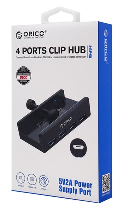ORICO USB hub MH4PU-P με σφιγκτήρα, 4x θυρών, 5Gbps, USB σύνδεση, ασημί ORICO USB hub MH4PU-P με σφιγκτήρα, 4x θυρών, 5Gbps, USB σύνδεση, ασημί