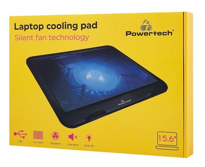 POWERTECH Βάση & ψύξη laptop PT-740 έως 15.6, 125mm fan, LED, μαύρο POWERTECH Βάση & ψύξη laptop PT-740 έως 15.6, 125mm fan, LED, μαύρο