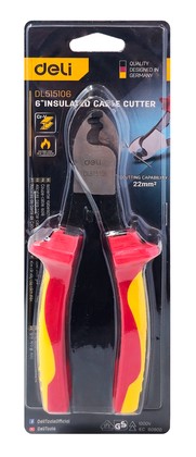 DELI κόφτης καλωδίων ηλεκτρολόγου DL515106 με αντιολισθητικές λαβές, VDE 1000V, 160mm