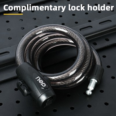 DELI κλειδαριά ποδηλάτου με κλειδί DL508062, Φ12mm, 1m, μαύρη DELI κλειδαριά ποδηλάτου με κλειδί DL508062, Φ12mm, 1m, μαύρη