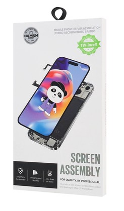 TW INCELL LCD για iPhone 14, camera-sensor ring, earmesh, μαύρη