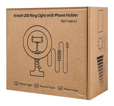 CABLETIME φωτιστικό δαχτυλίδι LED CT-LRL6-PB με μίνι τρίποδα & σφιγκτήρα, βάση smartphone, Φ16cm CABLETIME φωτιστικό δαχτυλίδι LED CT-LRL6-PB με μίνι τρίποδα & σφιγκτήρα, βάση smartphone, Φ16cm