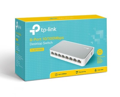 TP-LINK Desktop Switch TL-SF1008D, 8-port 10/100Mbps, Ver. 8.2