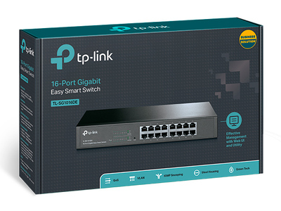 TP-LINK Easy Smart Switch TL-SG1016DE, 16-Port Gbit, Ver. 4.2