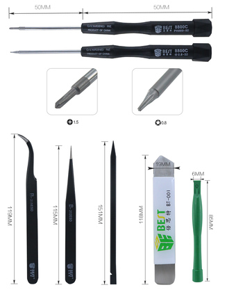 BEST Repair Tool Kit BST-609, για iPhone, 8 τμχ