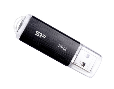 SILICON POWER USB Flash Drive Ultima U02, 16GB, USB 2.0, μαύρο