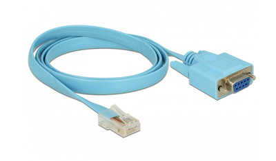 DELOCK Καλώδιο Serial RS-232 DB9 female σε RJ45 male, 1m, μπλε