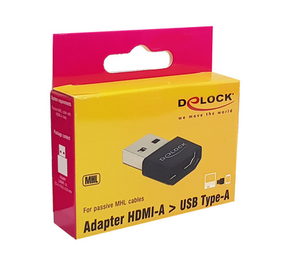 DELOCK αντάπτορας USB σε HDMI-A θηλυκό 65680, μαύρος