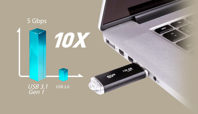 SILICON POWER USB Flash Drive Blaze B02, 64GB, USB 3.2, μαύρο SILICON POWER USB Flash Drive Blaze B02, 64GB, USB 3.2, μαύρο
