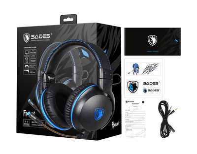 SADES Gaming Headset Fpower SA-717-BL, multiplatform, 3.5mm SADES Gaming Headset Fpower SA-717-BL, multiplatform, 3.5mm