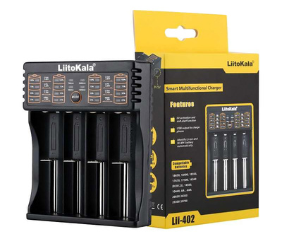 LIITOKALA φορτιστής LII-402 για μπαταρίες NiMH/CD, Li-Ion, IMR, 4 slots LIITOKALA φορτιστής LII-402 για μπαταρίες NiMH/CD, Li-Ion, IMR, 4 slots
