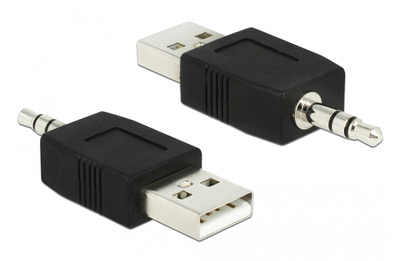 DELOCK Αντάπτορας USB 2.0 σε Stereo Jack 3.5mm 66069, μαύρο
